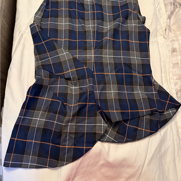 Zara Blue and Gray Plaid Top - Picture 2 of 2